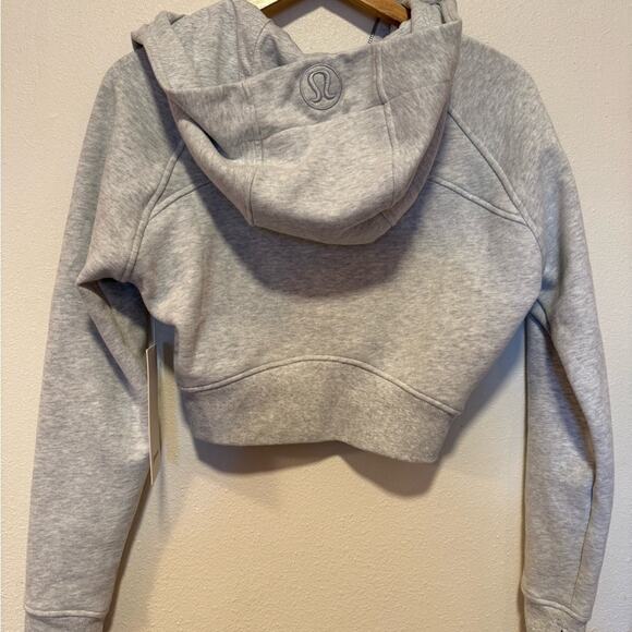Lululemon Athletica Scuba Full-Zip Cropped Hoodie HCUG heathered ultra gray 6 - Picture 3 of 7